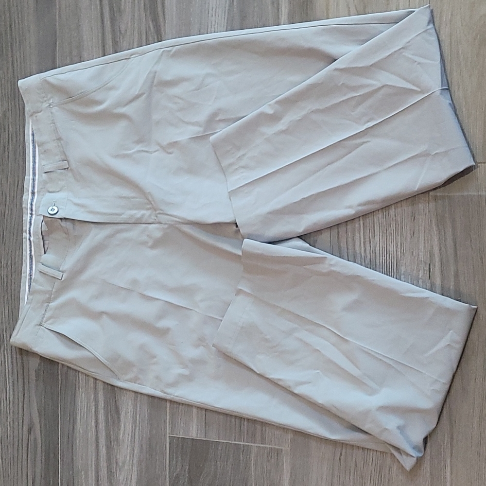 Lyle & Scott stretch golf flat front pants pebble size 36×32